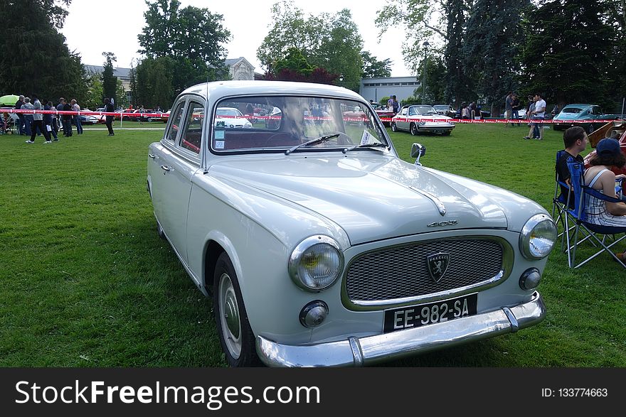 Car, Motor Vehicle, Peugeot 403, Mid Size Car