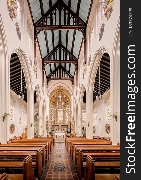 Place Of Worship, Arch, Aisle, Church