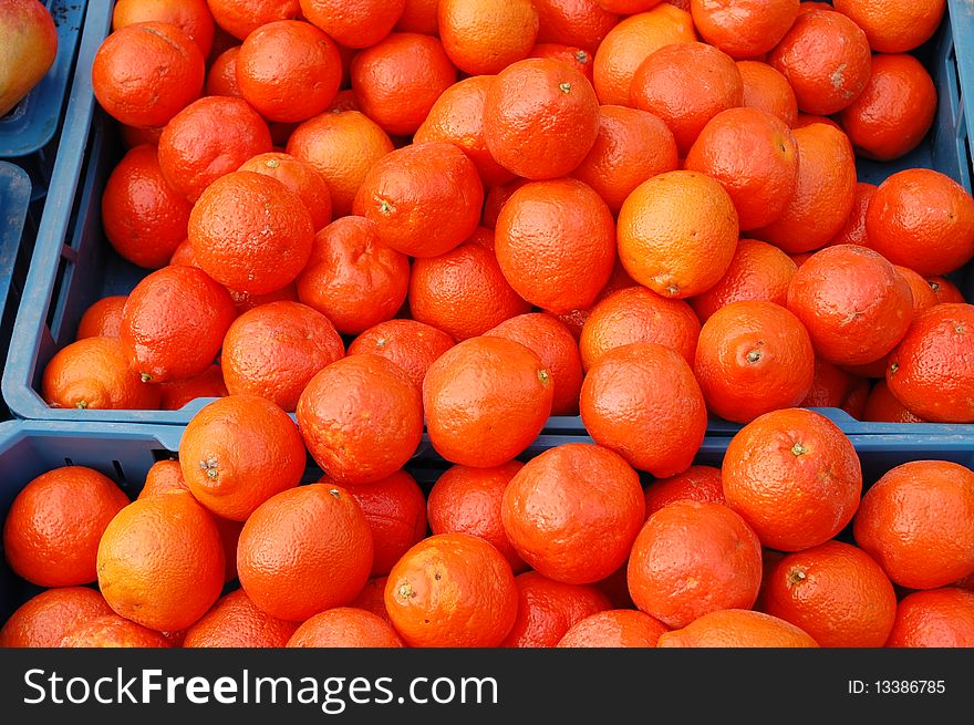 A collection of Mandarines on the market. A collection of Mandarines on the market