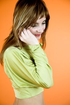 Girl On The Phone Stock Photo