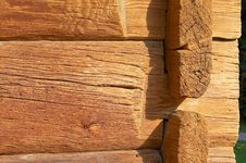 Logs In The Wall Royalty Free Stock Photography Logs In The Wall Royalty Free Stock Photography