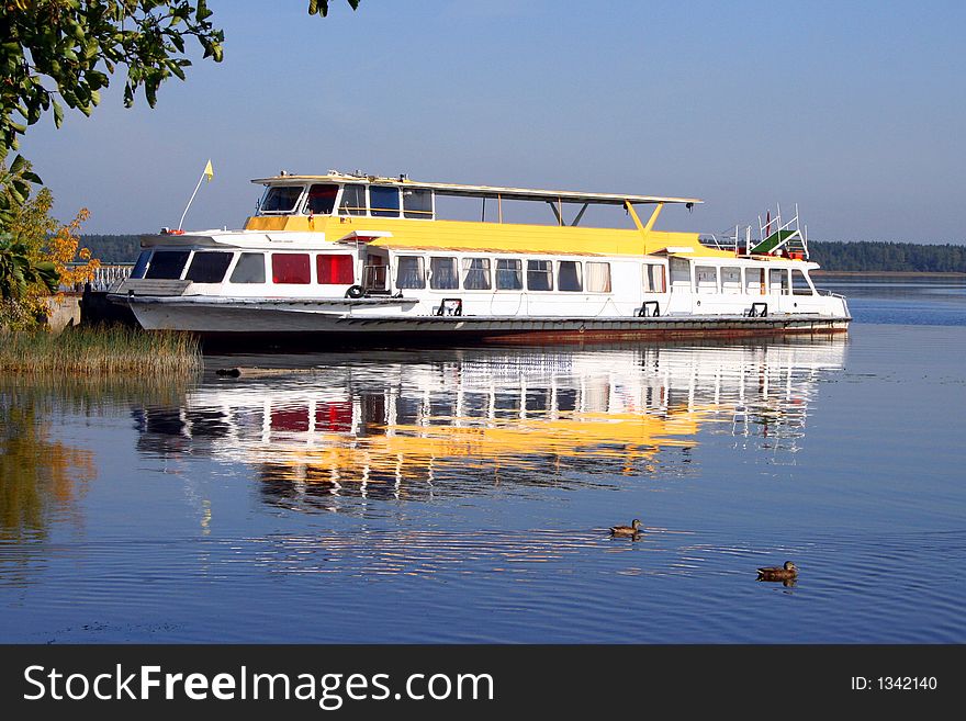 The ship at a mooring