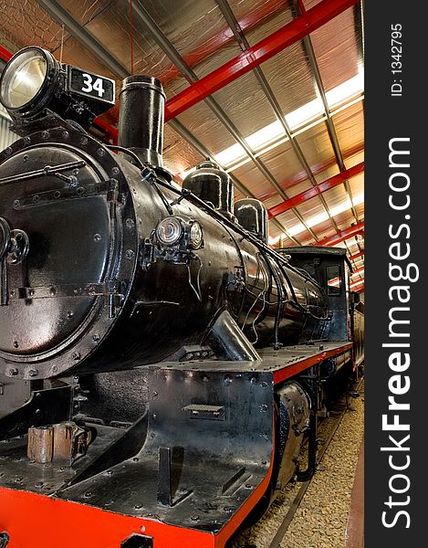 This restored steam engine was built in 1927. This restored steam engine was built in 1927.