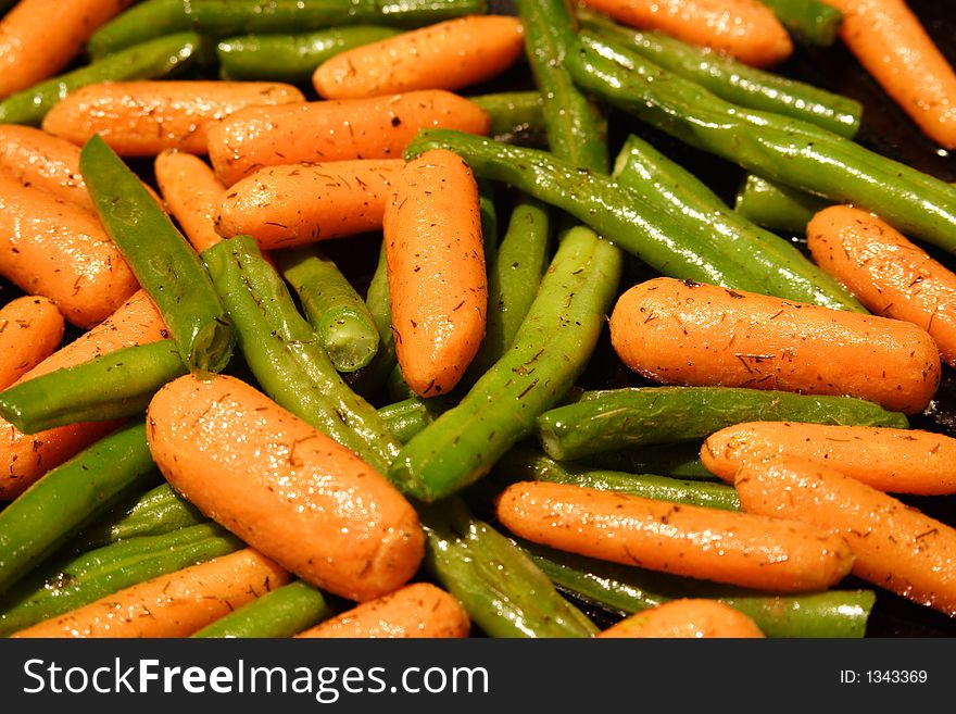 Green Beans And Baby Carrots