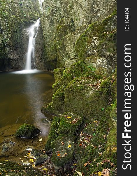 Waterfall in Yorkshire Dales,Catrigg Force