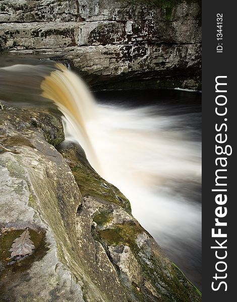 Waterfall in Yorkshire Dales,Stainforth Force