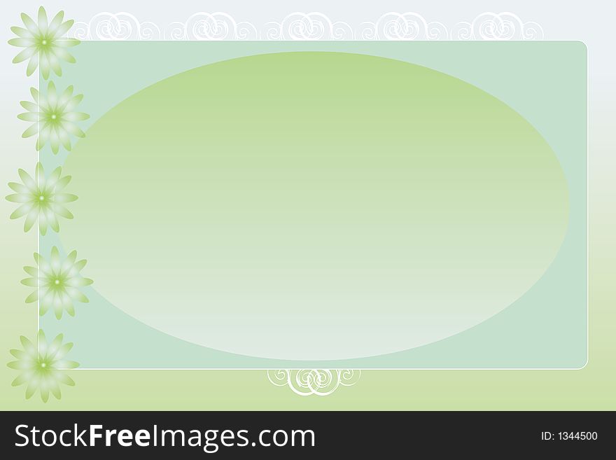 Soft colored daisies over a green background. Soft colored daisies over a green background.