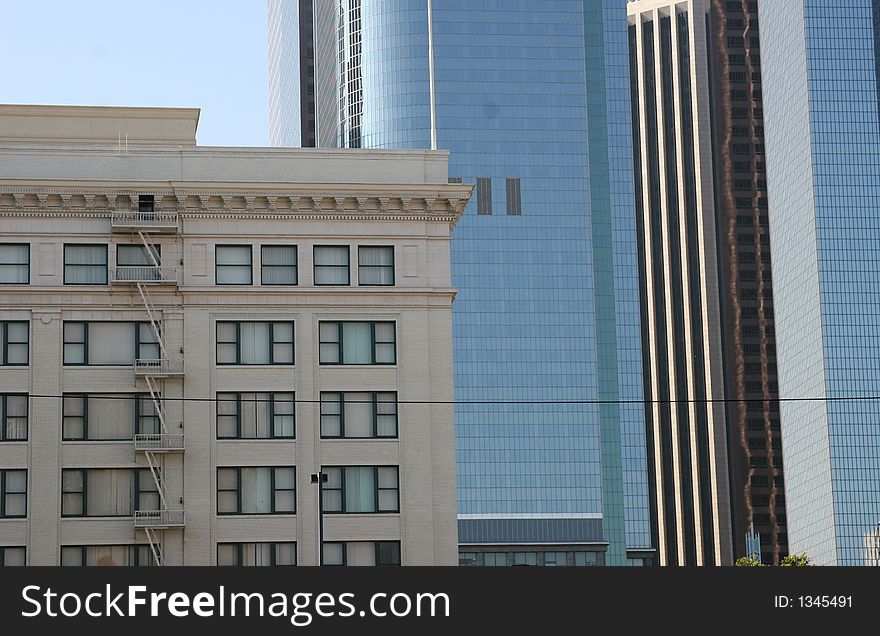 A classic and modern building in downtown los angeles. A classic and modern building in downtown los angeles.