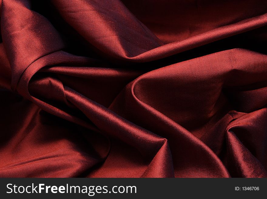A piece of red silk from Thailand