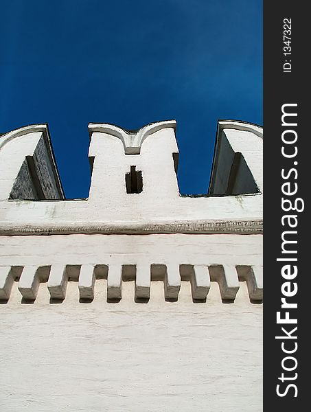 A wall of St Daniel's monastery in Moscow. A wall of St Daniel's monastery in Moscow