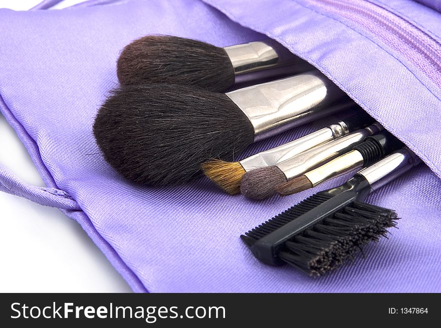 Makeup Brushes in cloth Pouch