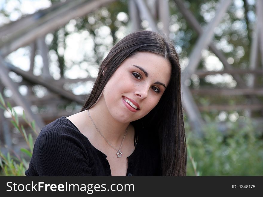 A very pretty teenage girl modeling for a photo shoot. A very pretty teenage girl modeling for a photo shoot.