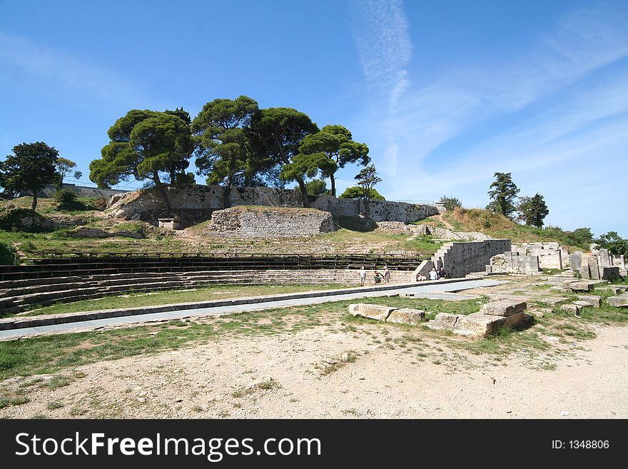 Ruins of Ancient Roman Amphitheatre