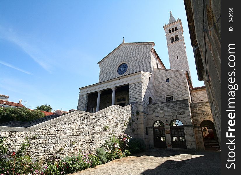 Catholic Church and Bell Tower. Catholic Church and Bell Tower