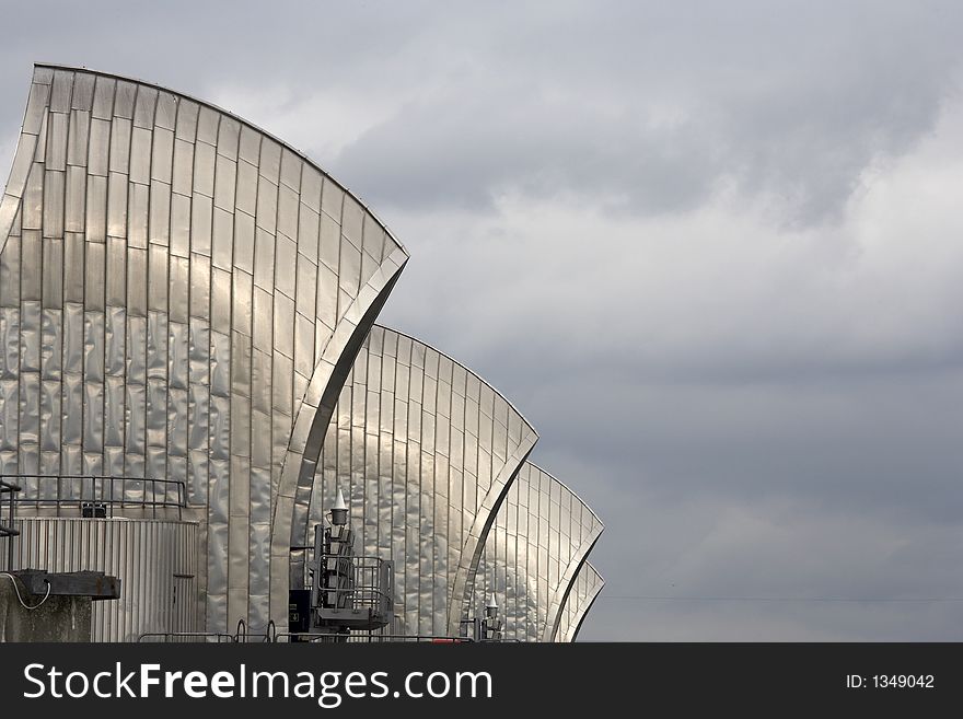 Thames barrier woolwich docklands london city england taken in september 2006