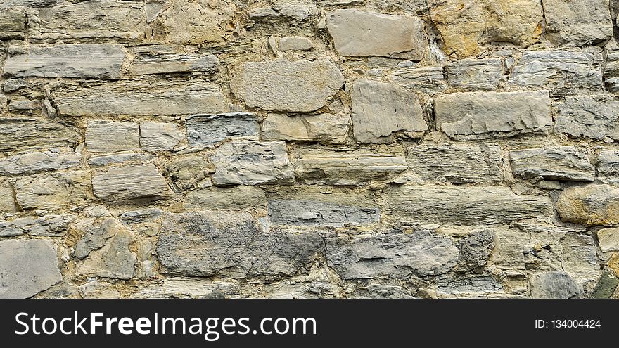 Stone Wall, Wall, Rock, Bedrock