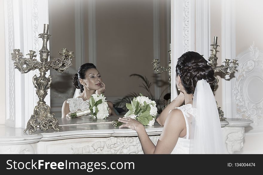 Bride, Flower, Gown, Photograph