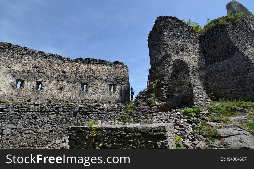 Ruins, Sky, Wall, Fortification