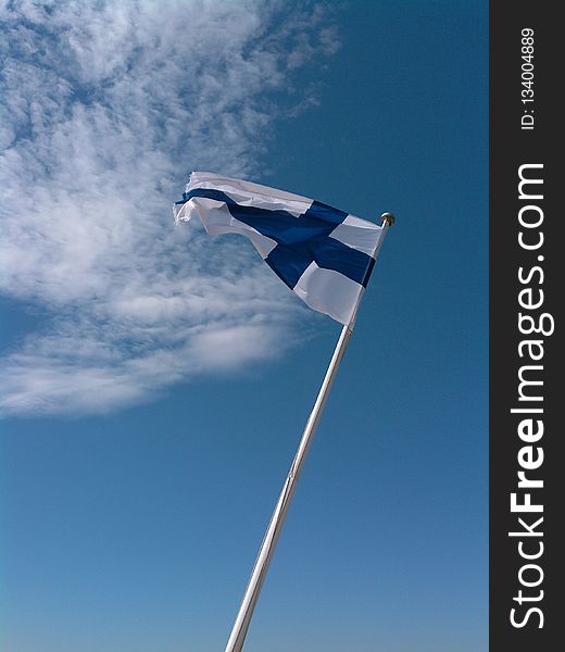 Sky, Cloud, Flag, Wind