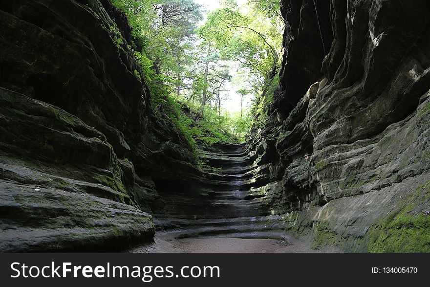 Nature Reserve, Rock, Ravine, Watercourse