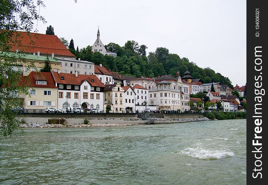 Town, River, Water, City
