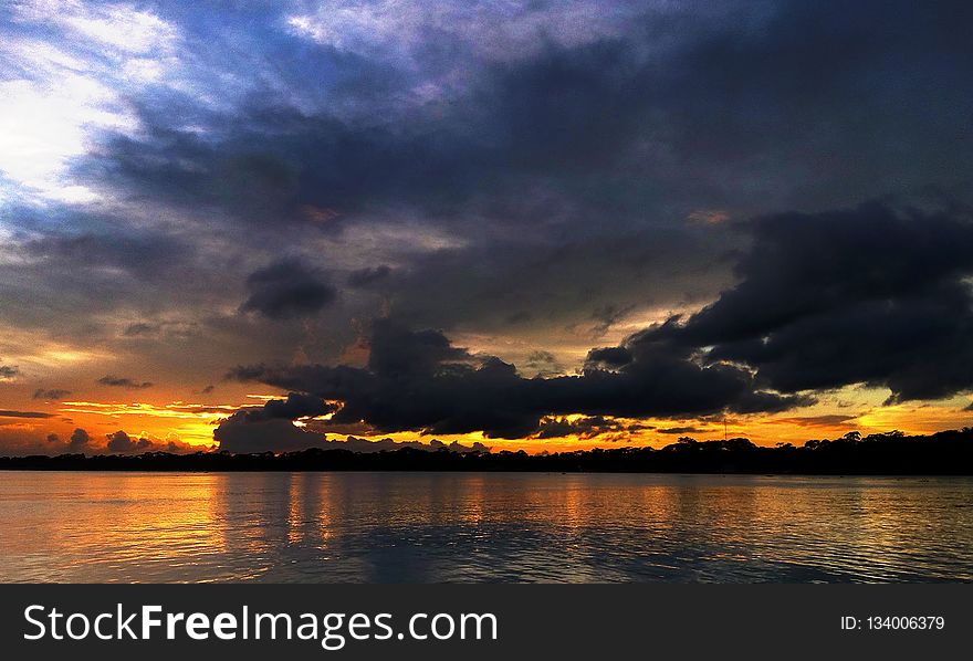 Sky, Horizon, Afterglow, Sunset