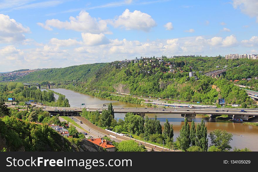 Waterway, River, Bridge, Transport