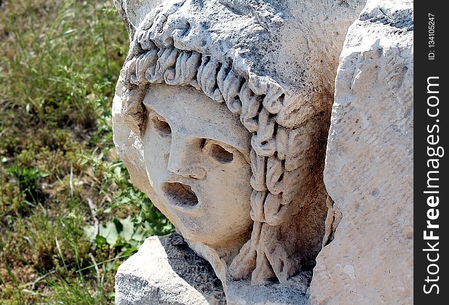 Sculpture, Stone Carving, Head, Carving