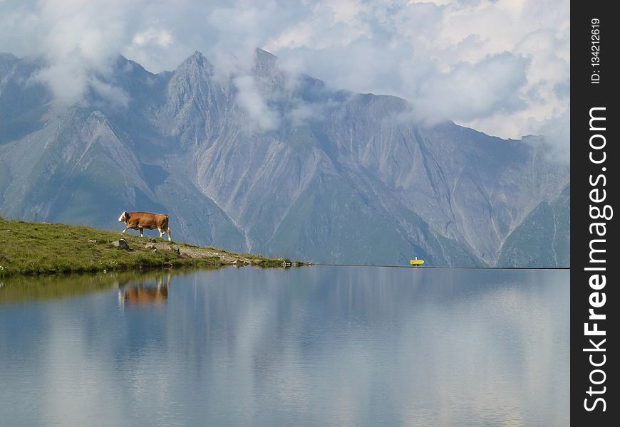 Reflection, Nature, Mountainous Landforms, Mountain