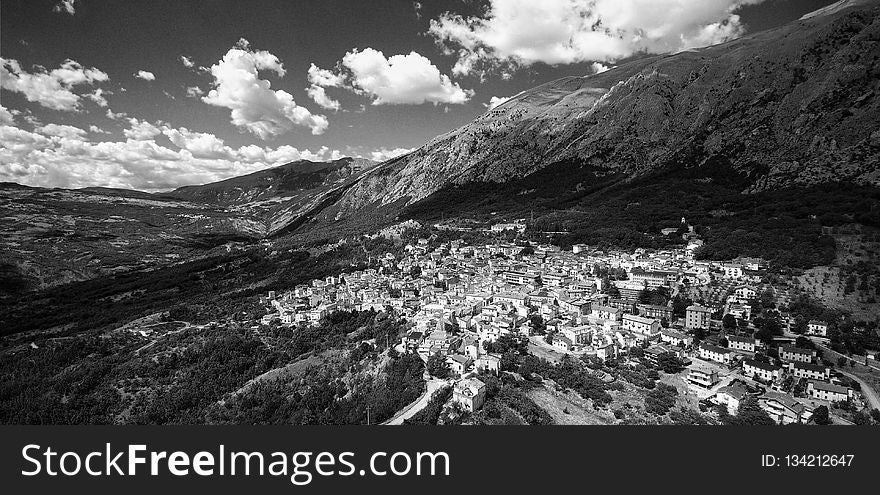 Black And White, Sky, Monochrome Photography, Mountain