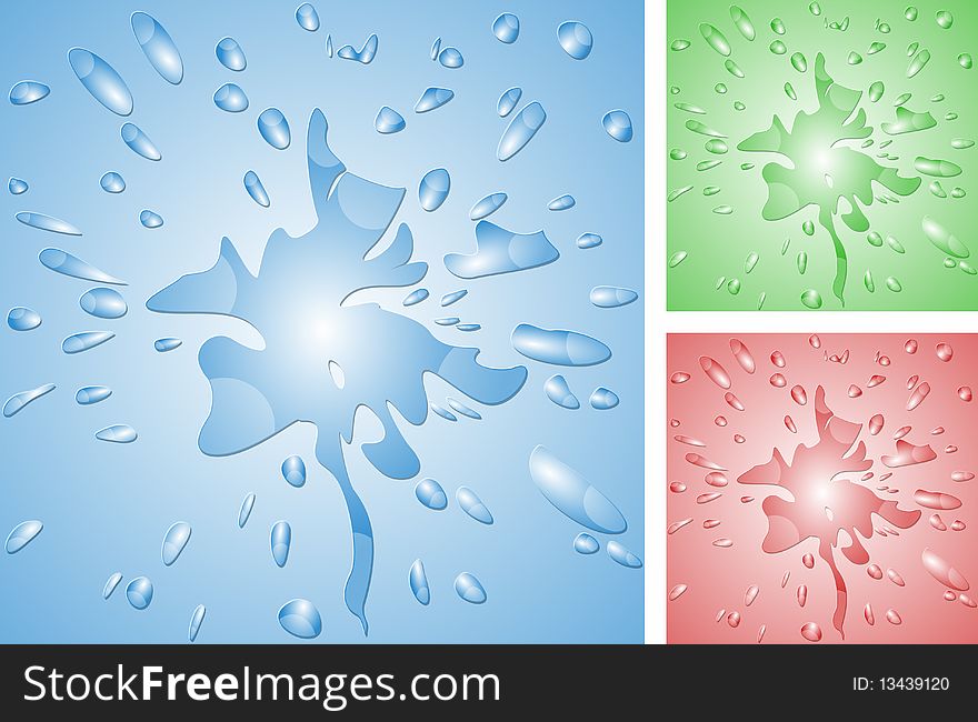 Graphic illustration of Water Drops