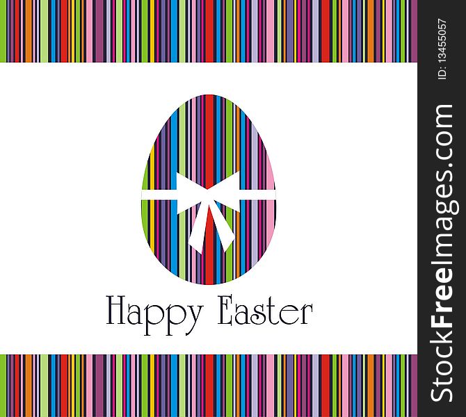 Easter egg which consist of colorful lines. Easter egg which consist of colorful lines.