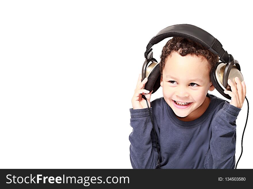 Boy with headphone