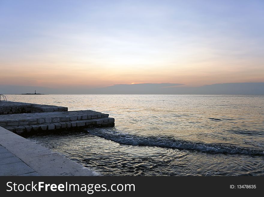 View over the Adriatic sea in Porec, Croatia. View over the Adriatic sea in Porec, Croatia