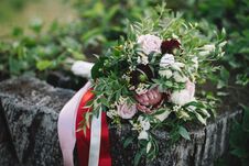 Wedding Bouquet With Peonies And Pink Roses Royalty Free Stock Photography