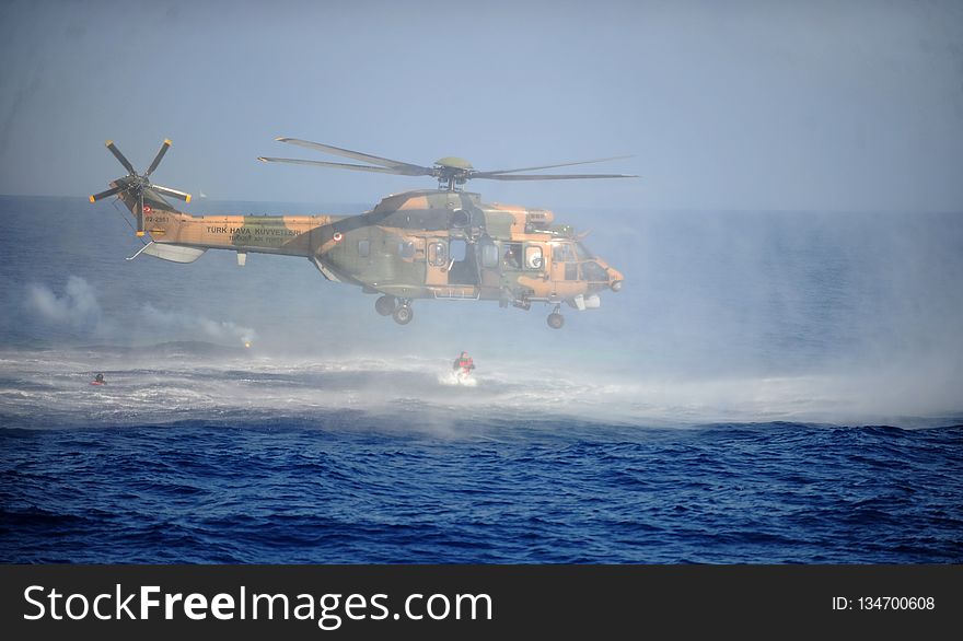 Helicopter, Rotorcraft, Aircraft, Sea