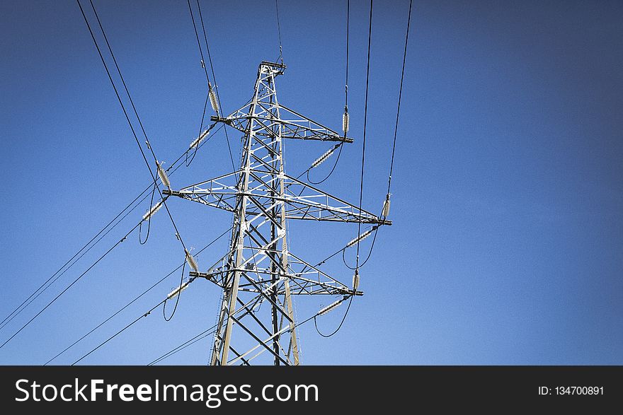 Sky, Electricity, Overhead Power Line, Electrical Supply