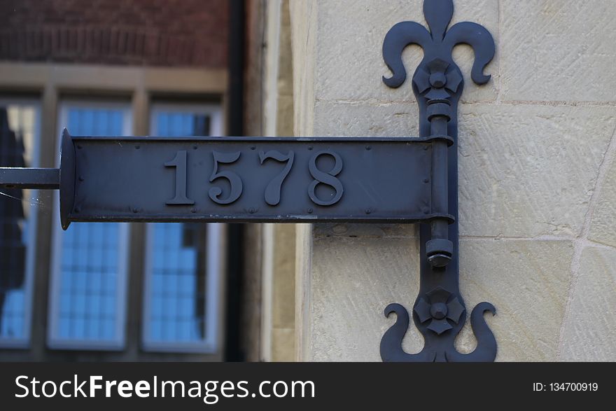 Iron, Metal, House Numbering, Font