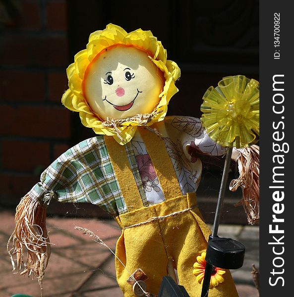 Yellow, Scarecrow, Toy, Doll