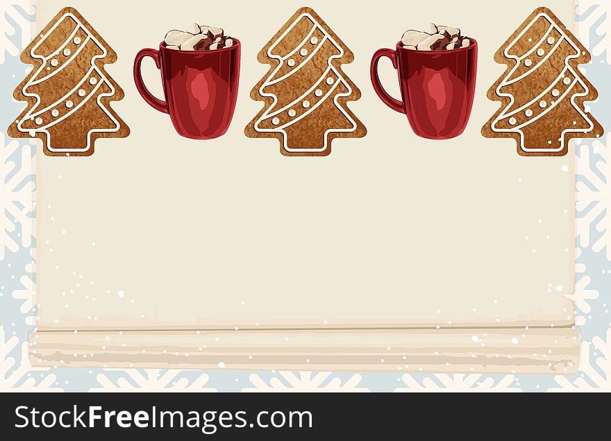 Christmas border composition. Printable Christmas festive border layout. Christmas decorations for background design with copy space great for creating greeting cards, invitations, and more. Christmas border composition. Printable Christmas festive border layout. Christmas decorations for background design with copy space great for creating greeting cards, invitations, and more