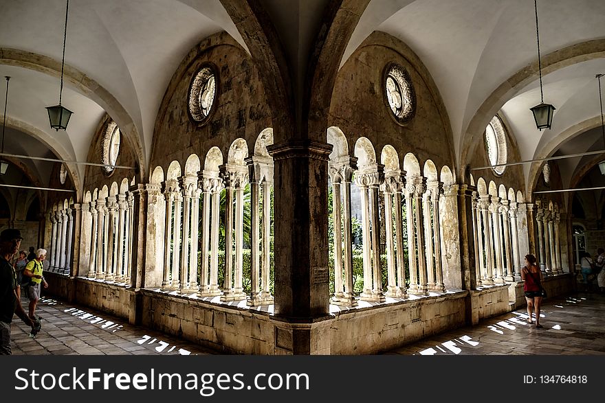 Building, Arcade, Medieval Architecture, Arch