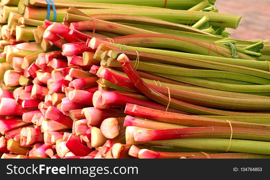 Natural Foods, Vegetable, Local Food, Rhubarb