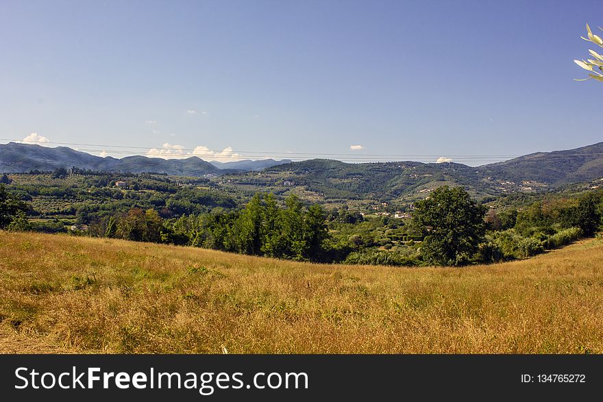 Sky, Mountainous Landforms, Grassland, Wilderness