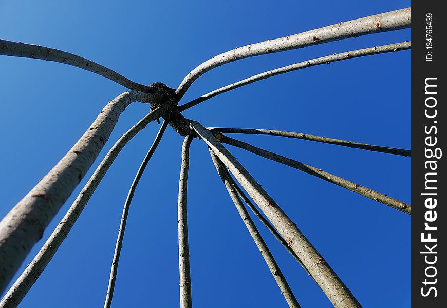 Blue, Sky, Structure, Wire