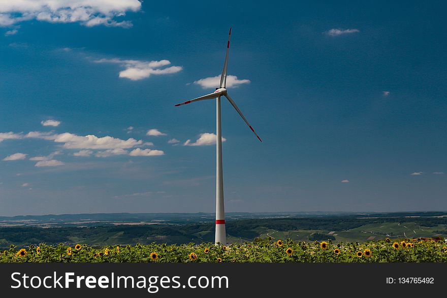 Wind Turbine, Wind Farm, Windmill, Sky
