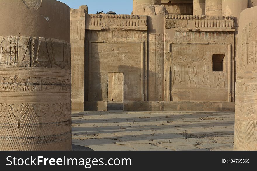 Historic Site, Ancient History, Egyptian Temple, Archaeological Site
