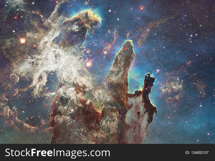 Nebulae an interstellar cloud of star dust. Elements of this image furnished by NASA