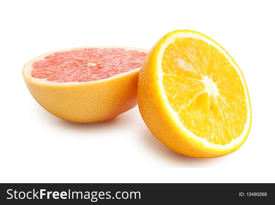 Grapefruit and orange