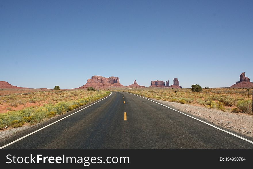 Road, Sky, Highway, Horizon