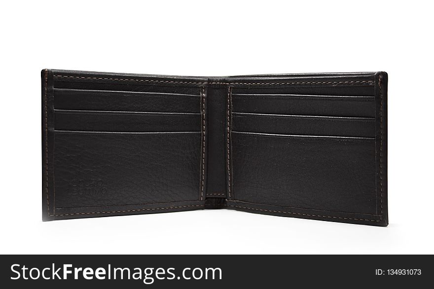 Wallet, Black, Product, Leather